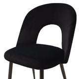 Scaun Jonah cu tapiterie de catifea, Catifea, Picioare, negre, 45x45x85 cm