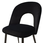 Scaun Jonah cu tapiterie de catifea, Catifea, Picioare, negre, 45x45x85 cm, foto produs
