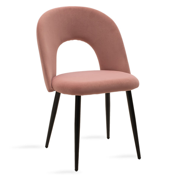 Scaun Jonah, Negru - Roz, 55x57x85 cm