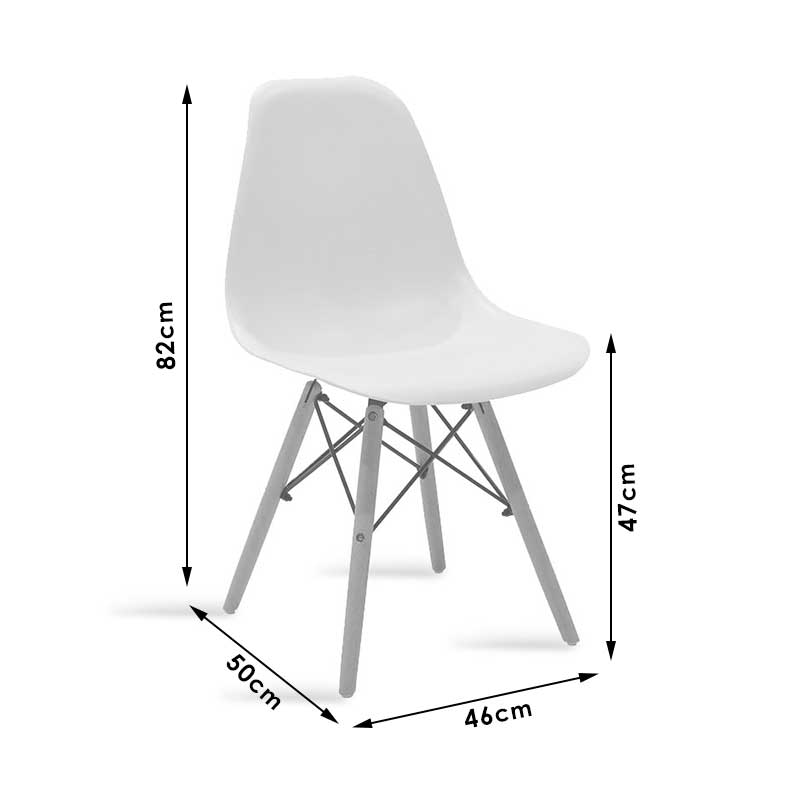 Scaun Julita, Metal, 46x52x81 cm - Negru