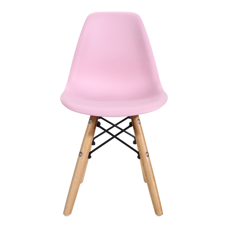 Scaun Julita pentru copii albastru si lemn de fag, Natural, 35x31x58 cm - Roz
