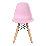 Scaun Julita pentru copii albastru si lemn de fag, Natural, 35x31x58 cm - Roz