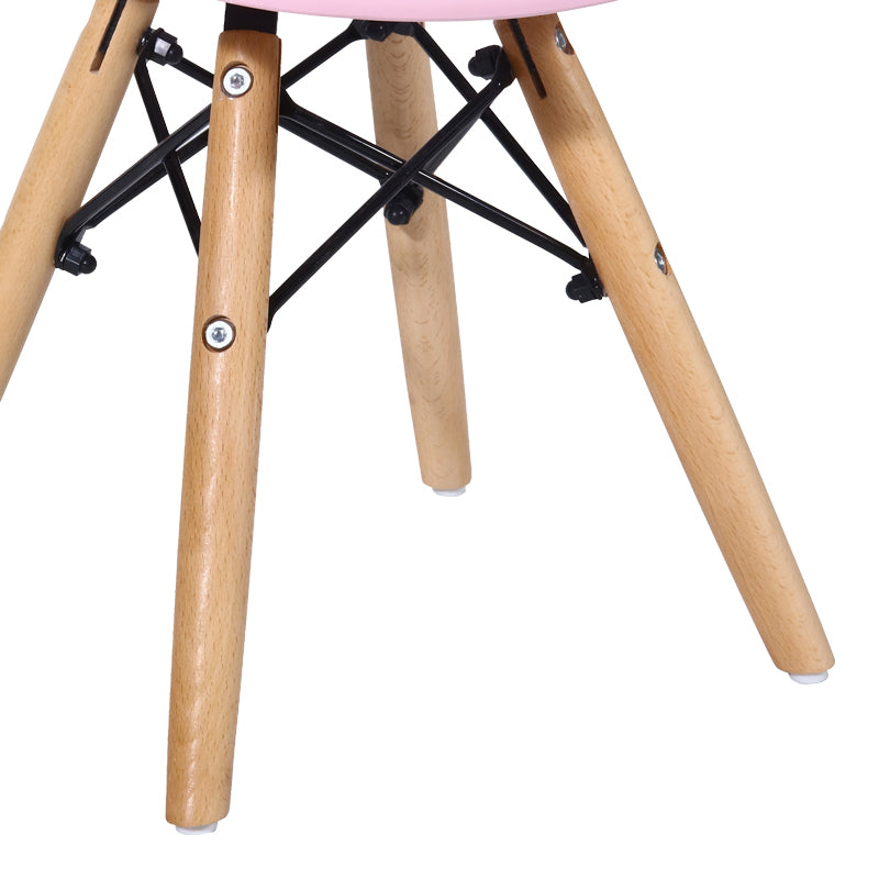 Scaun Julita pentru copii albastru si lemn de fag, Natural, 35x31x58 cm - Roz