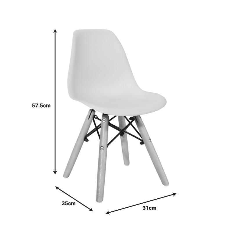 Scaun Julita pentru copii albastru si lemn de fag, Natural, 35x31x58 cm - Roz