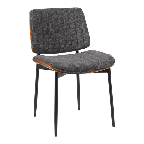 Scaun Kathy, Lemn de Nuc, Gri, 51x58x81 cm