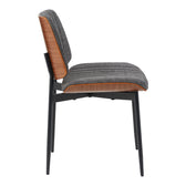 Scaun Kathy, Lemn de Nuc, Gri, 51x58x81 cm, detaliu produs