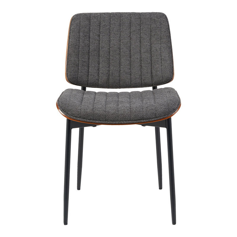 Scaun Kathy, Lemn de Nuc, Gri, 51x58x81 cm