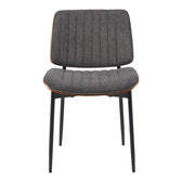 Scaun Kathy, Lemn de Nuc, Gri, 51x58x81 cm, perspectiva suplimentara