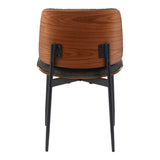 Scaun Kathy, Lemn de Nuc, Gri, 51x58x81 cm