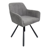 Scaun Kinuz, Stofa, 55x60x86 cm - Gri