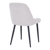 Scaun Larissia, Stofa, 53x59x89 cm - Alb