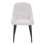 Scaun Larissia, Stofa, 53x59x89 cm - Alb