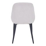 Scaun Larissia, Stofa, 53x59x89 cm - Alb