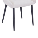 Scaun Larissia, Stofa, 53x59x89 cm - Alb