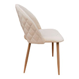 Scaun Lovingo, catifea si metal, 50x47x85 cm - Bej