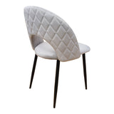 Scaun Lovingo, catifea si metal, 50x47x85 cm - Gri