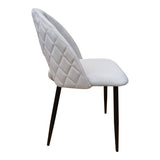 Scaun Lovingo, catifea si metal, 50x47x85 cm - Gri