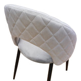Scaun Lovingo, catifea si metal, 50x47x85 cm - Gri
