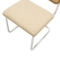 Scaun Lusy pe baza din material, bej-crom, 50x55x82 cm, foto produs