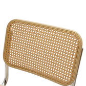 Scaun Lusy pe baza din material, bej-crom, 50x55x82 cm, foto produs 6
