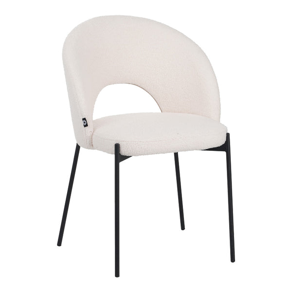 Scaun Masebo de la, Alb - Negru, 68x66x82 cm