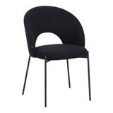 Scaun Masebo de la din Alb, 68x66x82 cm - Negru