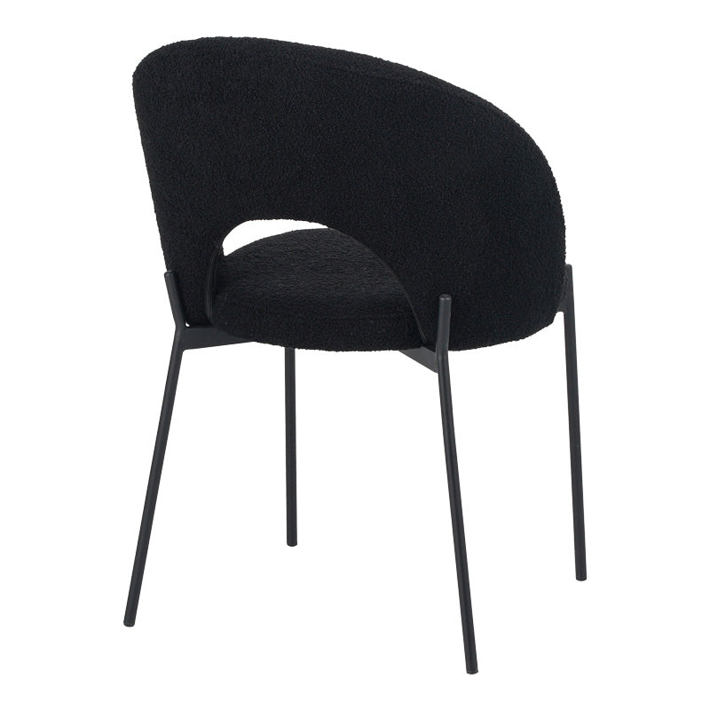 Scaun Masebo de la din Alb, 68x66x82 cm - Negru