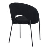 Scaun Masebo de la din Alb, 68x66x82 cm - Negru