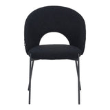 Scaun Masebo de la din Alb, 68x66x82 cm - Negru