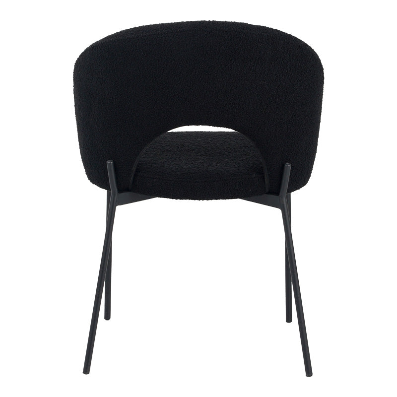 Scaun Masebo de la din Alb, 68x66x82 cm - Negru