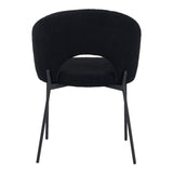Scaun Masebo de la din Alb, 68x66x82 cm - Negru