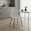 Scaun modern Ballen, Alb, 41x53x84 cm, imagine suplimentara