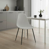 Scaun modern Ballen, Alb, 41x53x84 cm