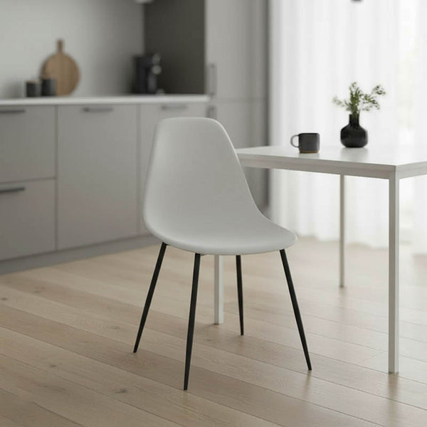 Scaun modern Ballen, Alb, 41x53x84 cm