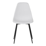 Scaun modern Ballen, Alb, 41x53x84 cm