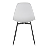 Scaun modern Ballen, Alb, 41x53x84 cm