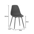 Scaun modern Ballen, antracit, 41x53x84 cm, foto produs 7