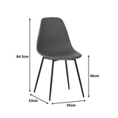 Scaun modern Ballen, antracit, 41x53x84 cm, foto produs 7
