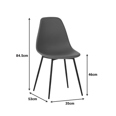 Scaun modern Ballen, antracit, 41x53x84 cm, foto produs 7