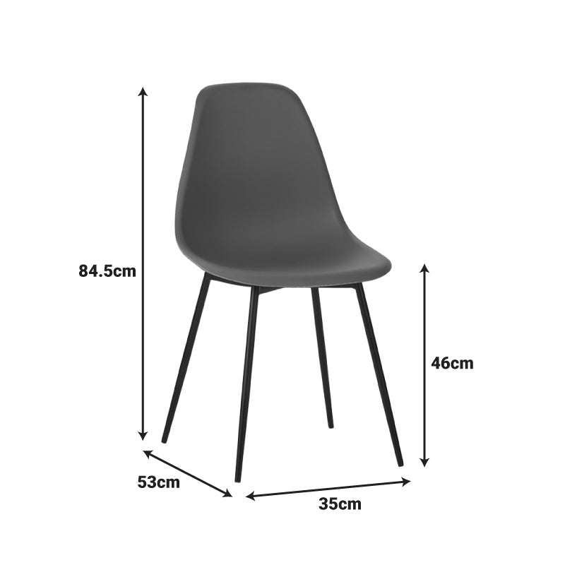 Scaun modern Ballen, antracit, 41x53x84 cm, foto produs 7