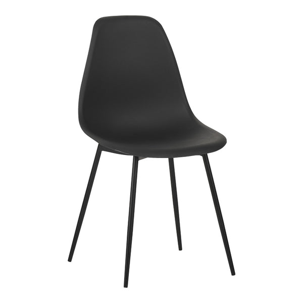 Scaun modern Ballen, negru, 41x53x84 cm