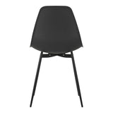 Scaun modern Ballen, negru, 41x53x84 cm