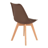 Scaun modern cu sezut Gaston, Maro, Picioare din lemn, Natural, 43x51x75 cm, detaliu produs