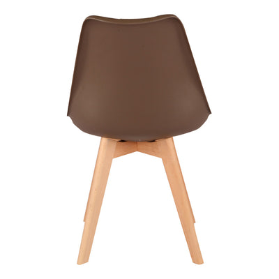 Scaun modern cu sezut Gaston, Maro, Picioare din lemn, Natural, 43x51x75 cm, foto produs 6