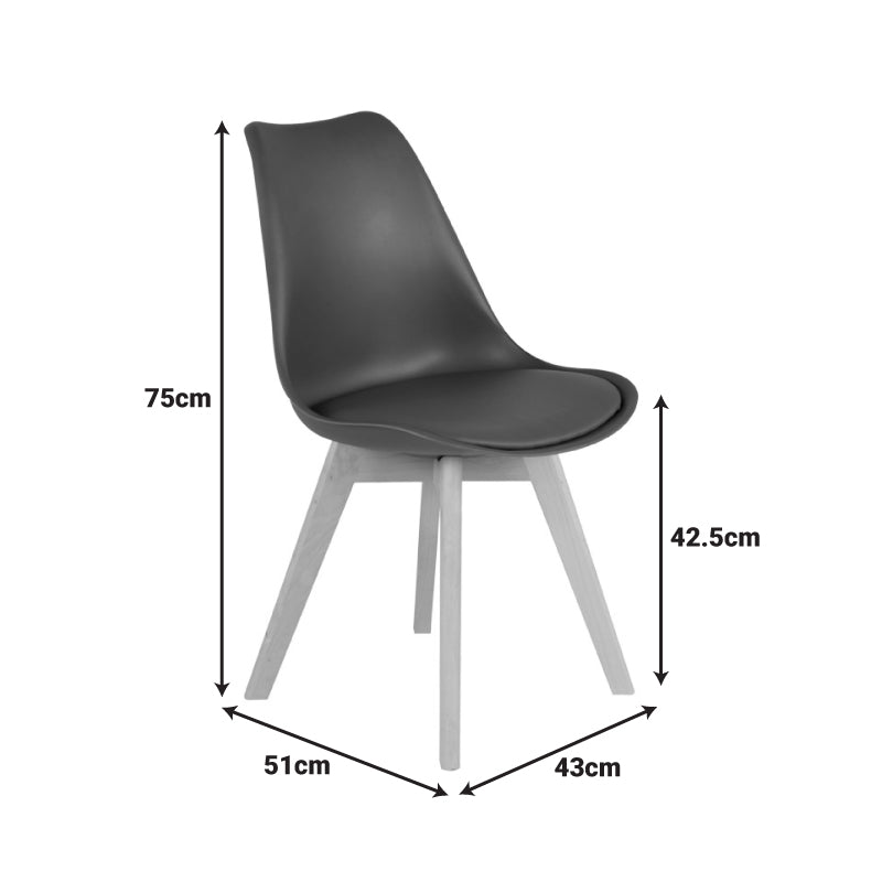 Scaun modern cu sezut Gaston, Maro, Picioare din lemn, Natural, 43x51x75 cm, foto produs 7