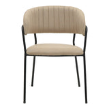 Scaun Morel, stofa si metal, 55x55x76 cm - Bej