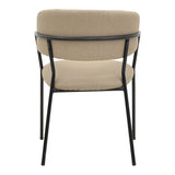 Scaun Morel, stofa si metal, 55x55x76 cm - Bej