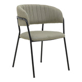 Scaun Morel, stofa si metal, 55x55x76 cm - Gri