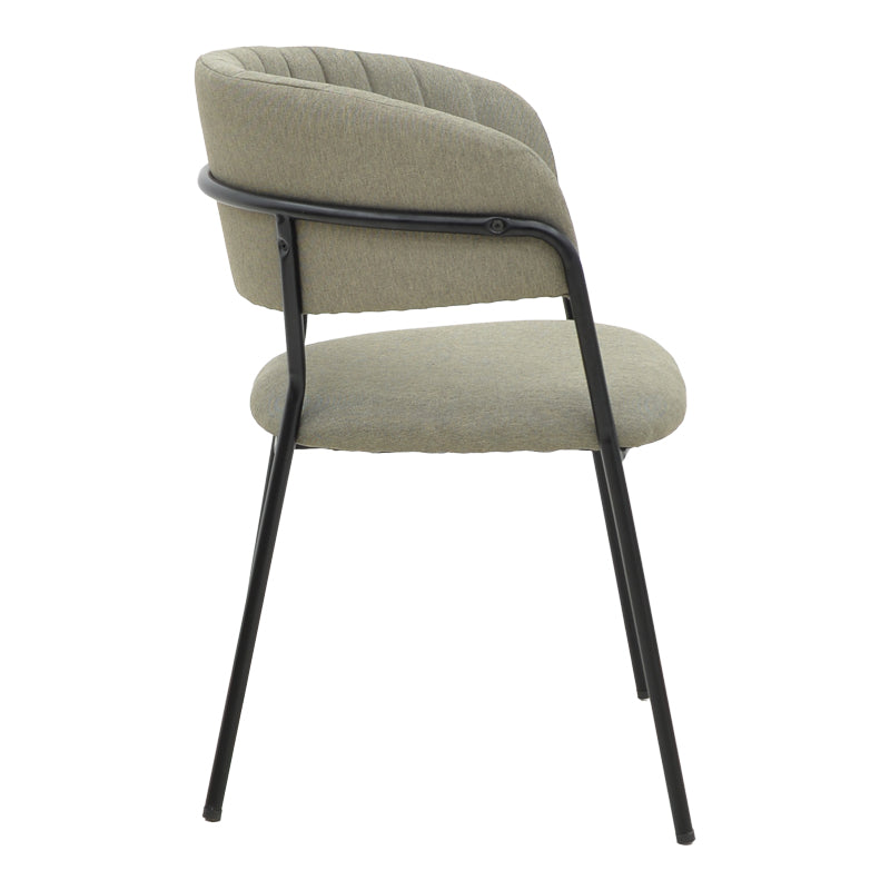Scaun Morel, stofa si metal, 55x55x76 cm - Gri