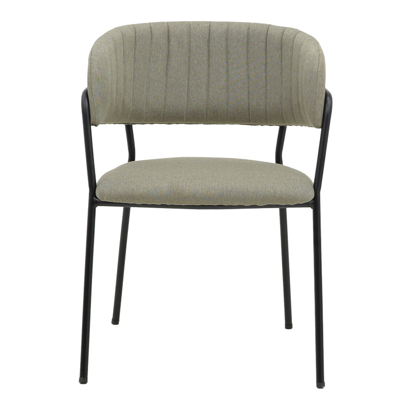 Scaun Morel, stofa si metal, 55x55x76 cm - Gri